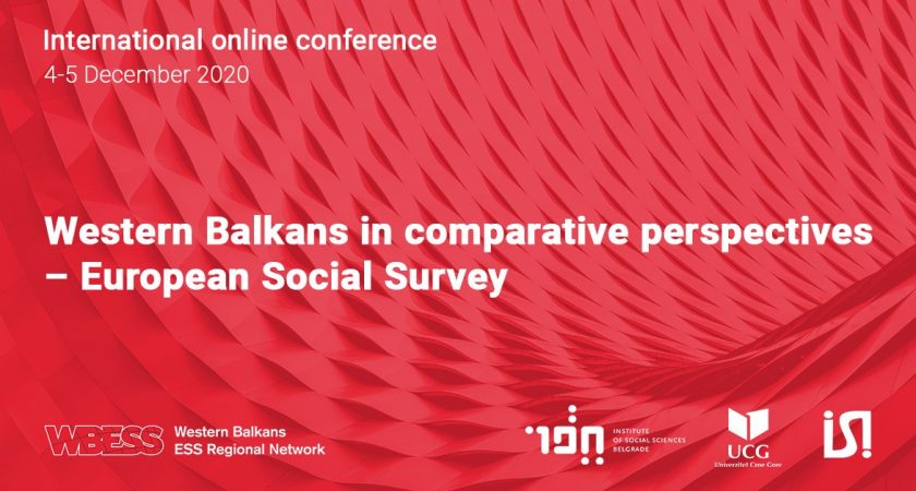 Međunarodna onlajn konferencija 4. i 5. decembar 2020. godine – Zapadni Balkan iz komparativne perspektive – Evropsko društveno istraživanje